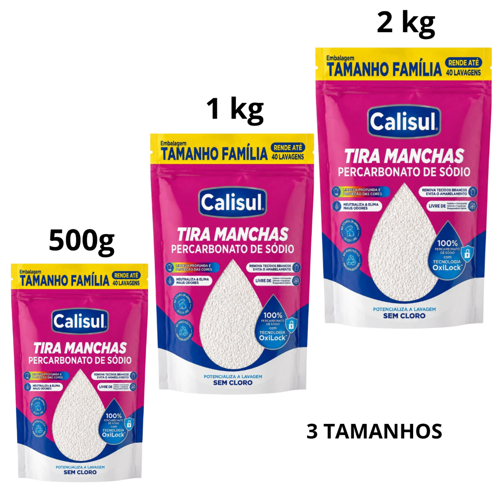 Percarbonato De Sódio 100% Puro Granulado Removedor De Manchas Para Roupas Brancas e Coloridas