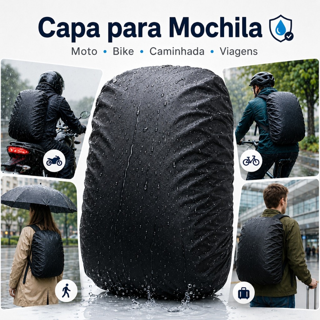 Capa de Mochila Impermeável À Prova D'Água Para Ciclismo Caminhada Viagem Campig Trilhas