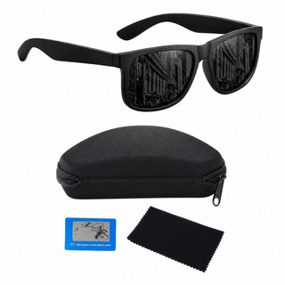 Óculos De Sol Quadrado Masculino Feminino Polarizado Proteção UV400 Esportivo Preto + Kit Acessórios