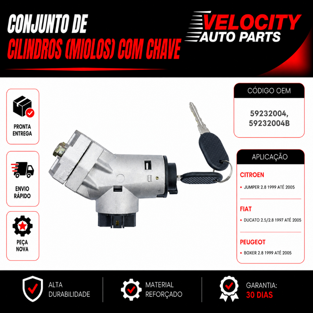 Comutador Trava Ignição Ducato Boxer Jumper 1997 Até 2005 — imagem 2 de 2