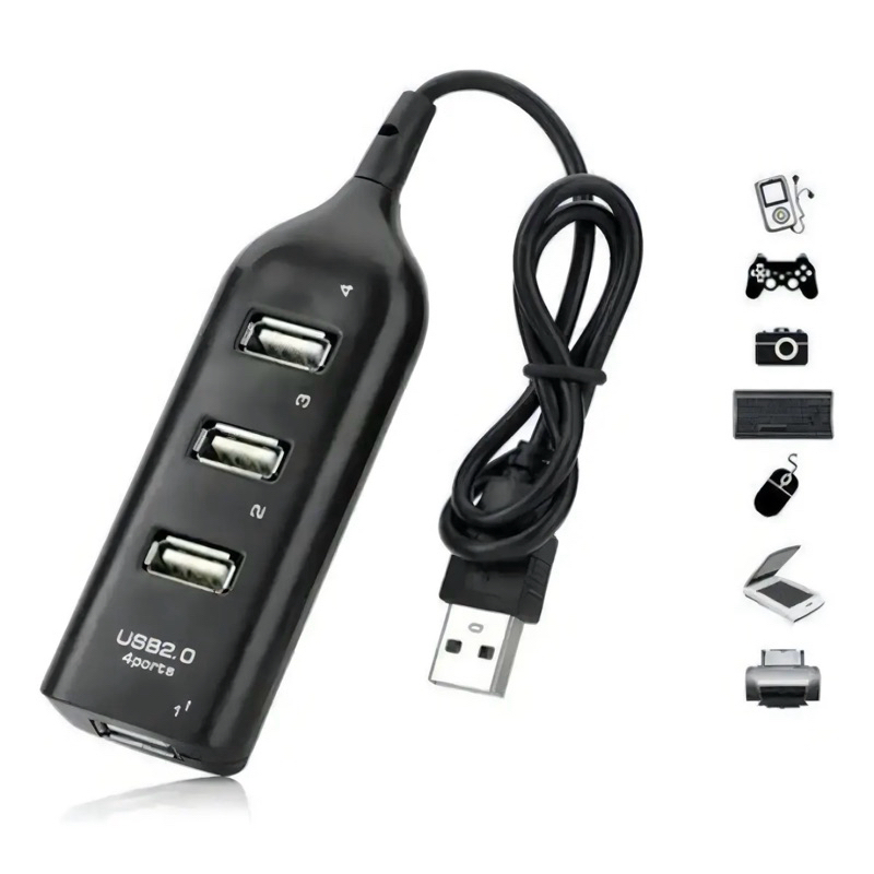 Hub Usb Adaptador 2.0 Extensor 4 Portas Pc