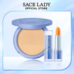 SACE LADY Pó Compacto de Batom Mágico de longa duração Kit de maquiagem