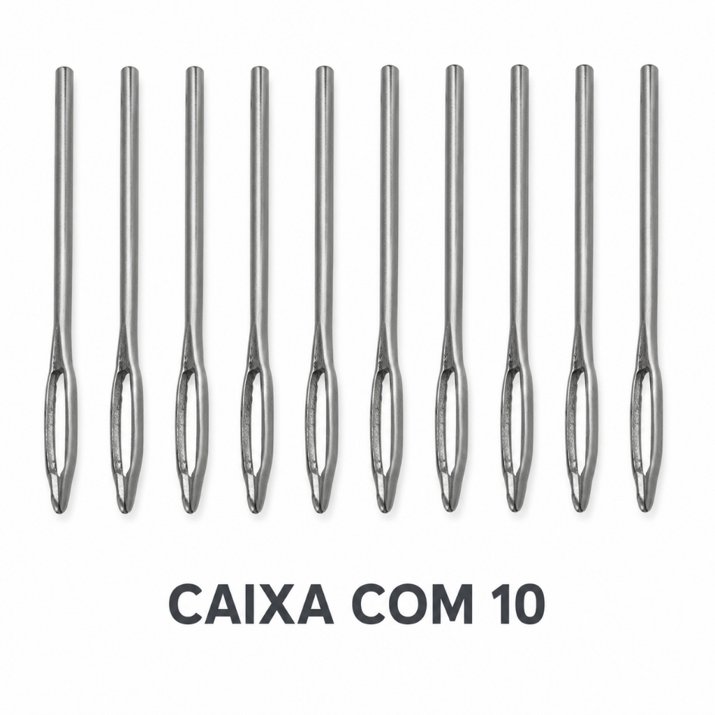 10 Agulhas para Aplicador de Reparos Remendo Pneu Sem Camara Caixa com 10 Unidades