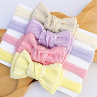 kit 4 lacos de bebê candy para meninas- saída maternidade roupas e conjuntos de meninas- laços na meia de seda