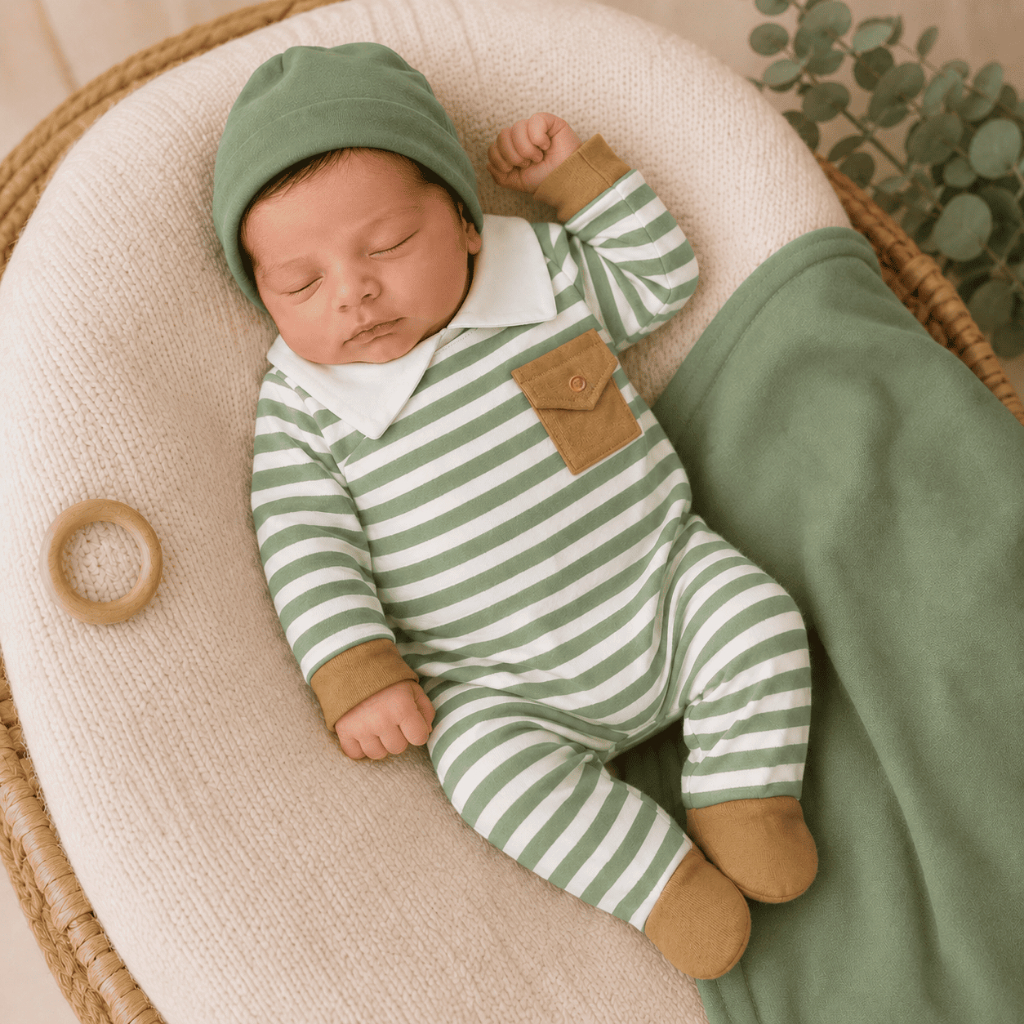 Saída maternidade Noah verde