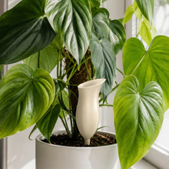Irrigador Automático Gotejador Para Vasos Plantas Com Reservatório e Haste 20cm Bege Claro