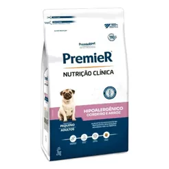 Ração Premier Hipoalergênico Cães Pequeno Sabor Cordeiro 2Kg