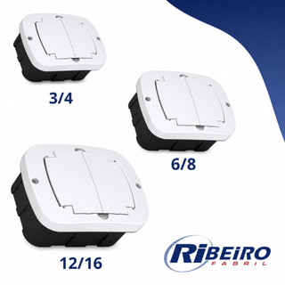 Quadro Caixa de Distribuição Para 3/4 ou 6/8 ou 12/16 Disjuntores Centrinho De Embutir Ribeiro