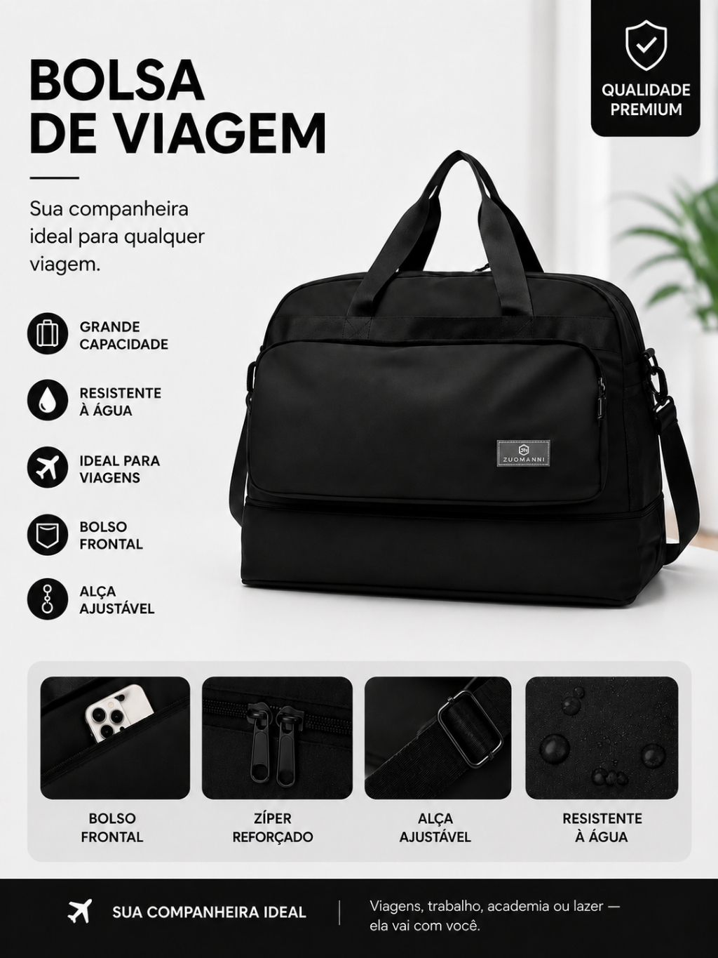 JAMI JAMI Bolsa Mochila Mala Expandível Maternidade Grande Capacidade À Prova D' Água Academia Viagem Esportiva 704