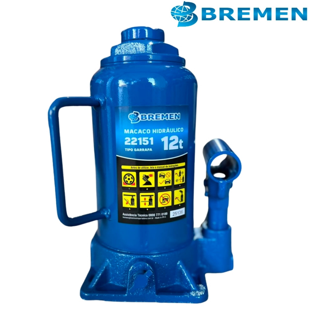 Macaco Hidráulico 12 Ton Garrafa 22151 Bremen
