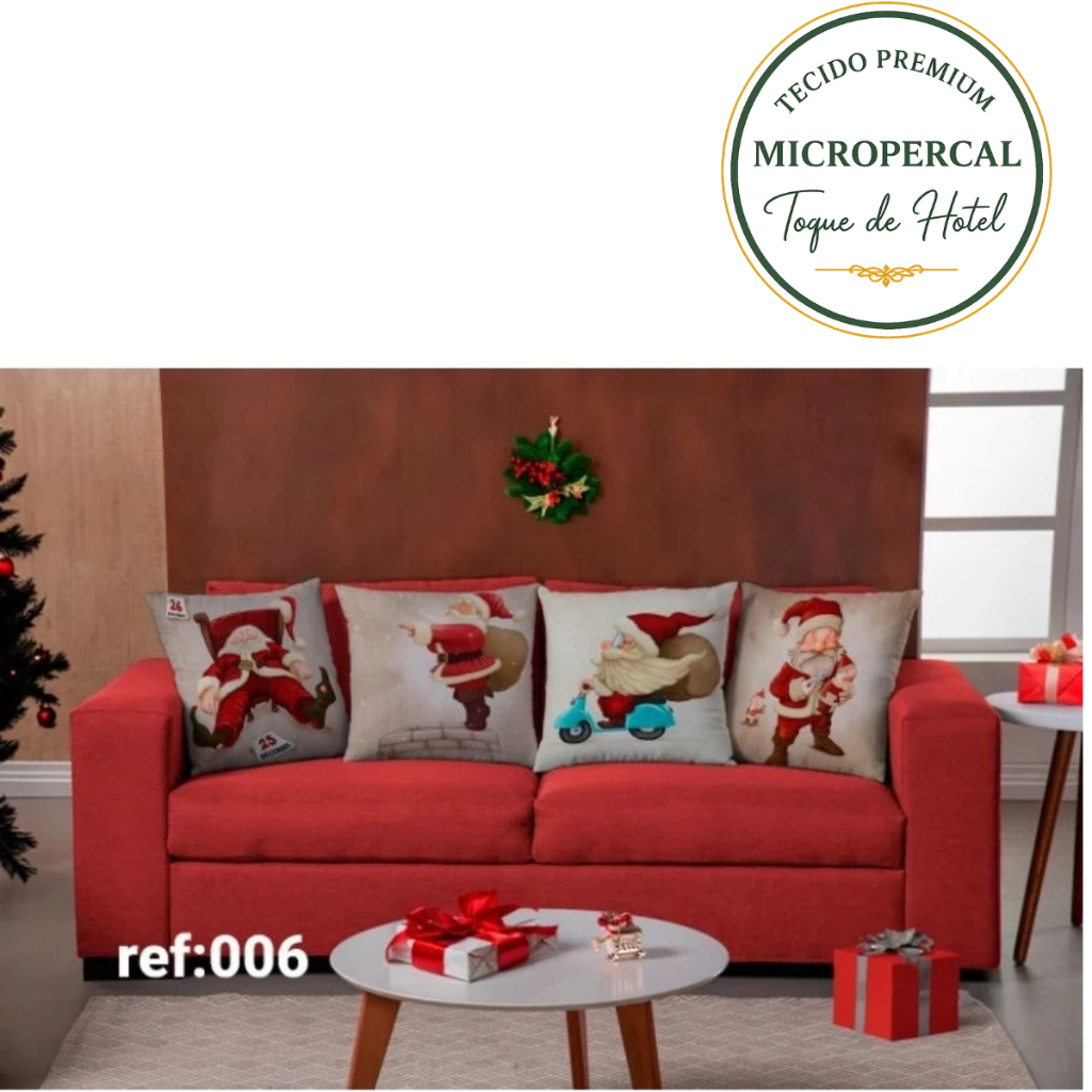 Jogo de capas de Almofada Natal 45x45