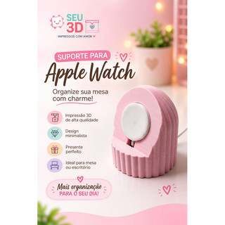 Suporte para Apple Watch | Base para Carregador Magnético | Organizador de Mesa Impresso em 3D