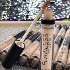 Corretivo Líquido Ruby Rose Flawless Collection Acabamento Matte Alta Cobertura Não Craquela Longa Duração