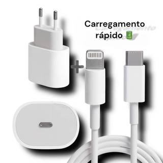 Carregador Turbo Fonte com Cabo Carregamento Rápido 35W 20W