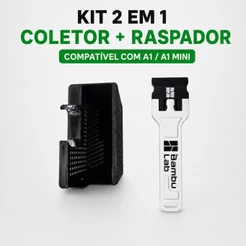 Espátula Raspador + Coletor de Purga Compatível com Bambu Lab A1 e A1 Mini Impressora 3D