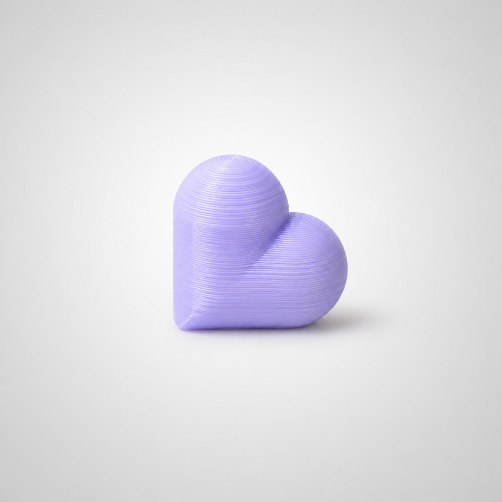 Suporte de Photocard Coração Lilas – Destaque Seu Idol com Amor