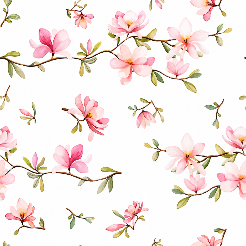 Papel De Parede Floral Cerejeira