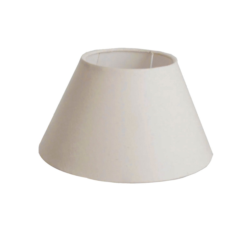 Cúpula de Abajur grande 27x17x43cm Tecido Algodão Soquete Nacional E27 Ref 23 Cor bege preto branco