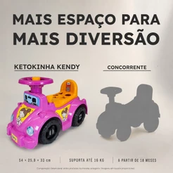 Andador Quadriciclo Rosa Princesa Vira Volante Buzina Pcs Geometrica - Educativo e Divertido!