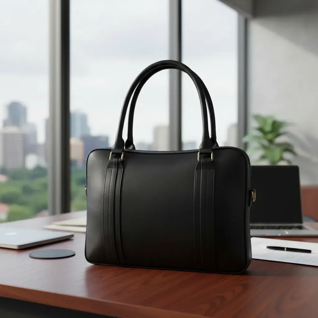 Bolsa Pasta Executiva Maleta Couro Sintético Com Alça Comprida Para Carregar Notebook E Documentos 206