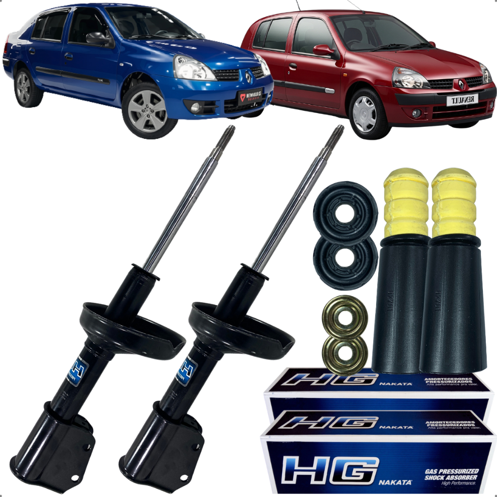 Kit Amortecedor Batente Coifa Coxim Dianteiro Clio 2000 2011