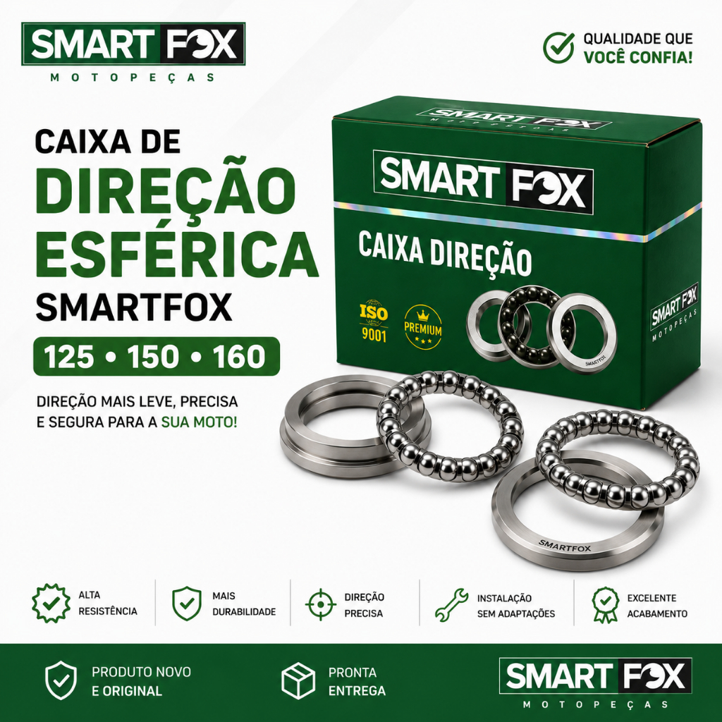 Caixa De Direção Esférica Smartfox CG 125 150 160 Titan Fan Cargo Start TODOS OS ANOS