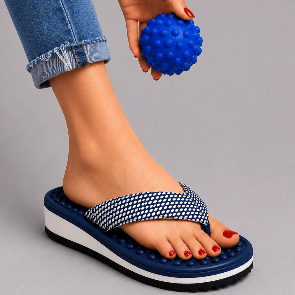 Kit Ortopédico Chinelo Massageador Para Esporão E Fascite Plantar  Bola Cravo Fisioterapeuta