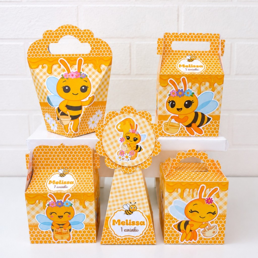 Kit caixinha personalizada Abelhinha / Festinha infantil/ Lembrancinha personalizada