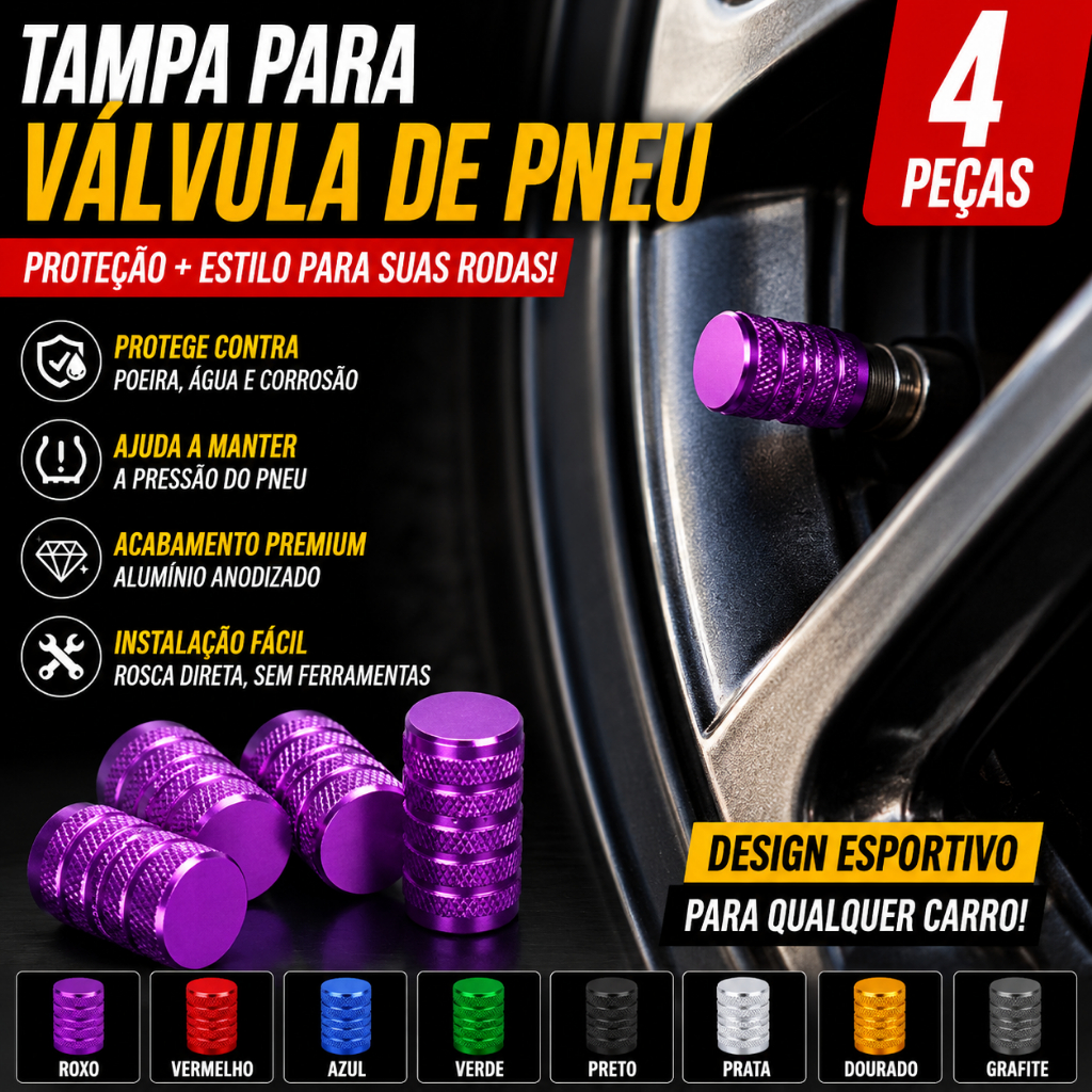 Kit 4 Pcs Tampas Válvulas de Pneu Da Roda Estilo Fluorescente Carro Automóveis Capa Acessórios Motocicleta Auto Peça ZEM