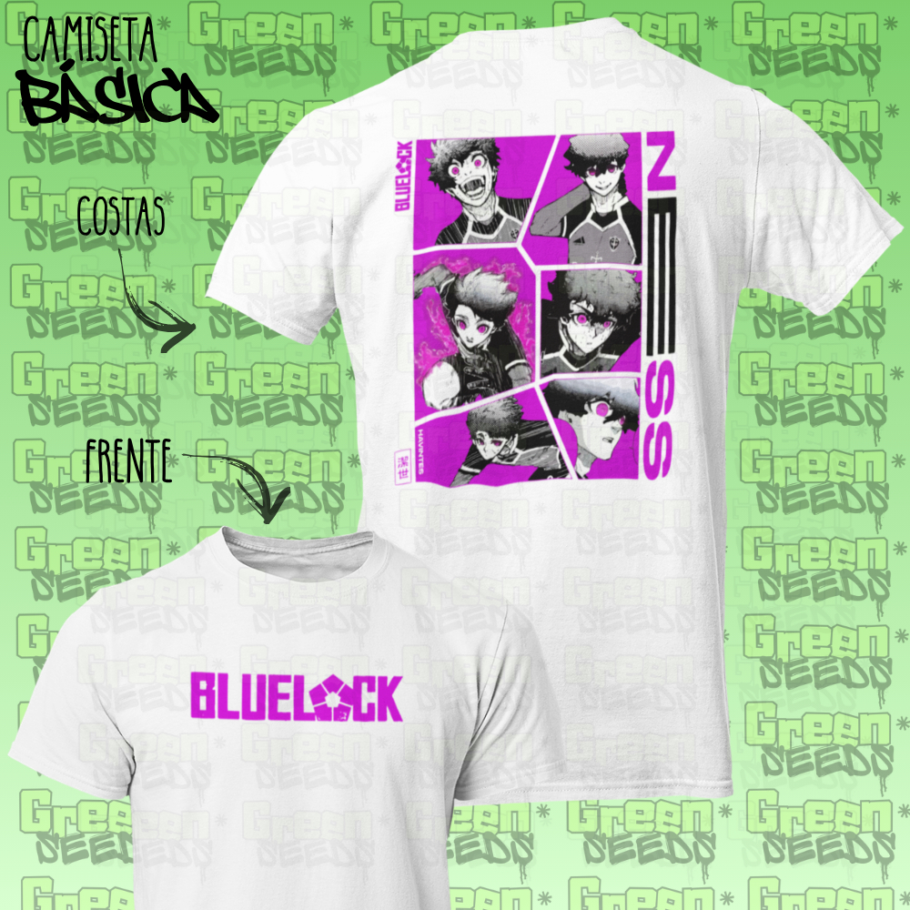Camiseta Básica Alexis Ness Camisa Anime Blue Lock Blusa Personagem Mangá Futebol Jogador 100% Algodão Estampada
