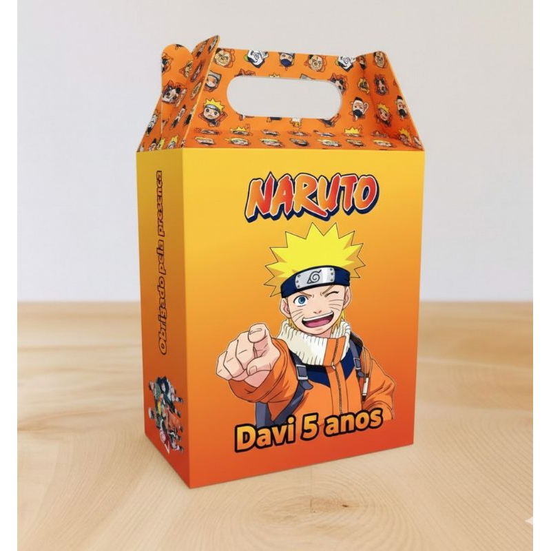 Caixa Maletinha Personalizada Naruto / Lembrancinha / Festa Infantil / Aniversário