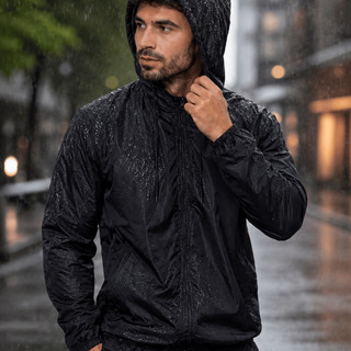 Jaqueta Corta Vento Capuz Forrado Repelente a Agua Bolsos Externo - Corta Vento Treino e Esportes - Blusa Tactel Masc