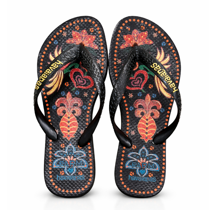 Chinelo Feminino Estampado Preto Bola Confortável Casual Solado Antiderrapante