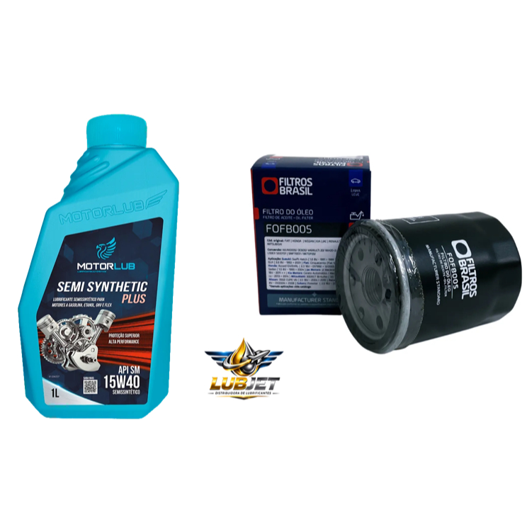 Kit Óleo MOTORLUB 15W40 3 Litros + Filtro de Óleo TM5 | Palio, Siena, Strada, Uno e Fiorino motores Fire