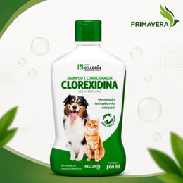 Shampoo e Condicionador Clorexidina kelldrin 500ml Dermatologico Para Cachorro