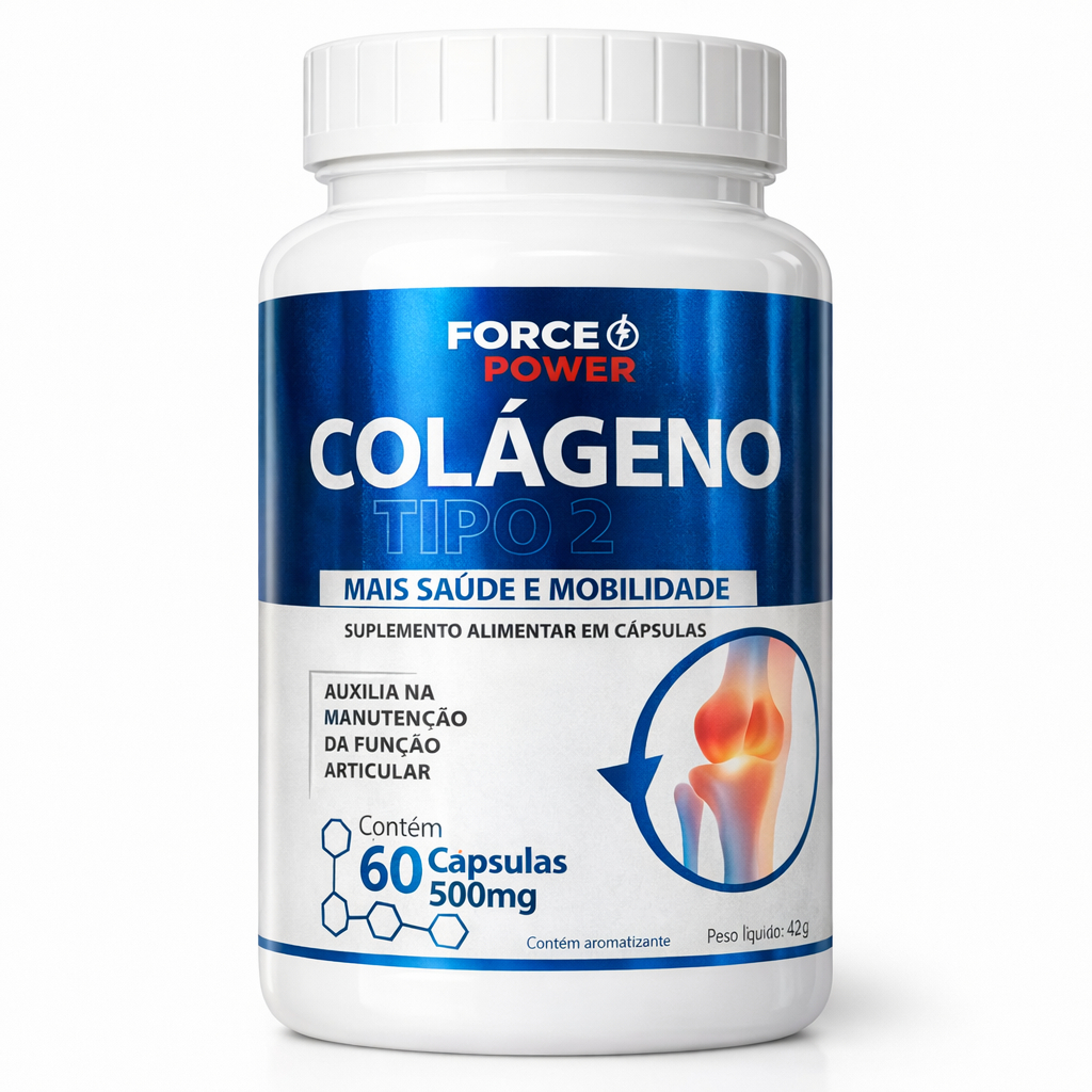 Colágeno Tipo 2 ORIGINAL 60 Cápsulas 40 mg  - POTE PARA 30 DIAS USO
