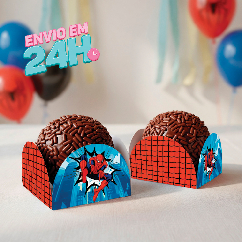 Forminha de Doces Homem Aranha Personalizada no Tema| Lembrancinha de Festa | Aniversário | Porta Doce Festa