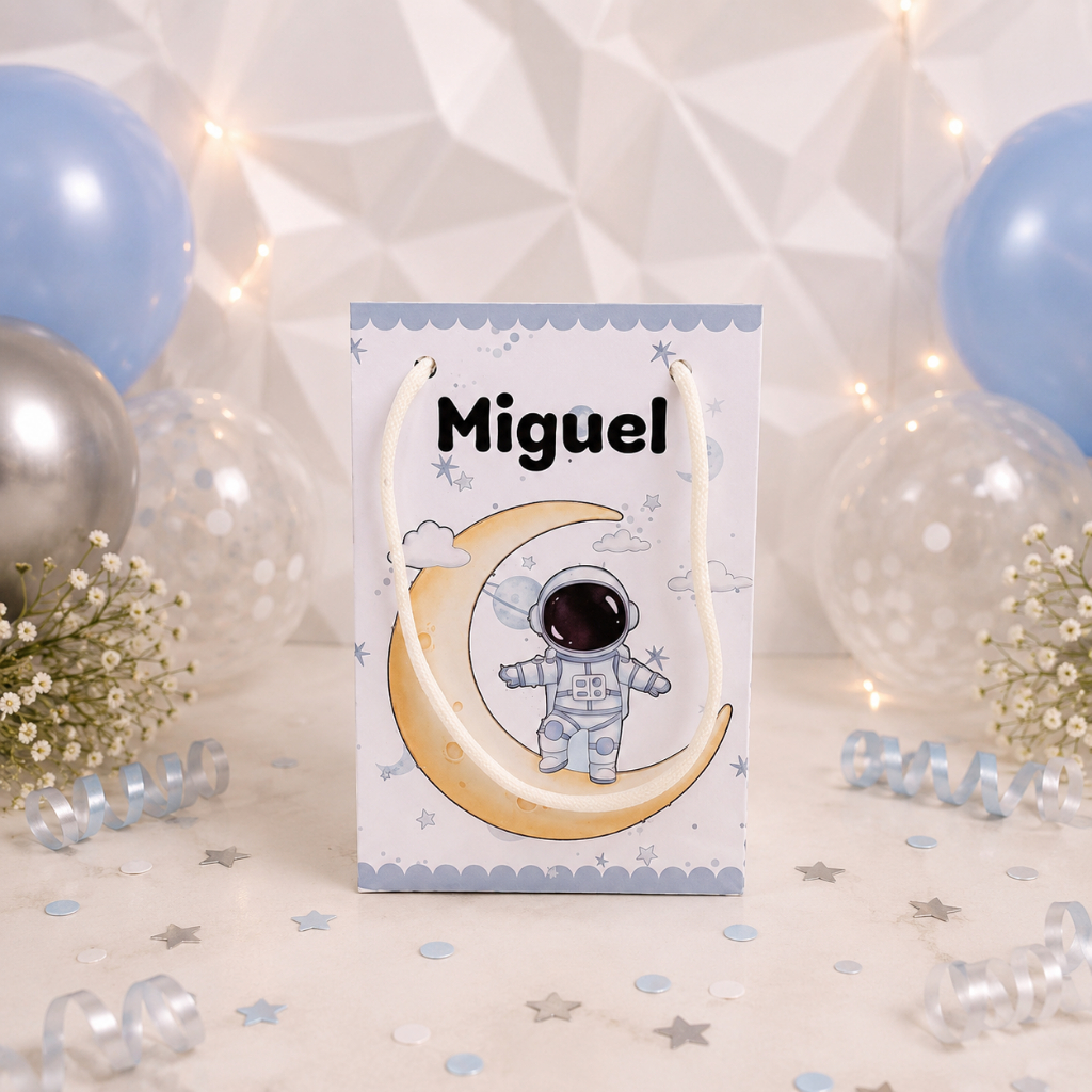 SACOLINHA PERSONALIZADA ASTRONAUTA/ASTRONAUTA PARA LEMBRANCINHAS/FESTA ASTRONAUTA/ANIVERSÁRIO ASTRONAUTA/ SACOLINHA P