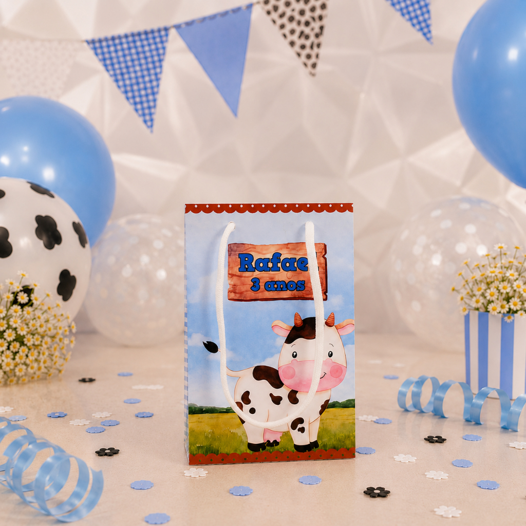SACOLINHA PERSONALIZADA FAZENDINHA MENINO/SACOLINHA FAZENDINHA PARA LEMBRANCINHAS/FESTA FAZENDINHA MENINO TAMANHO P