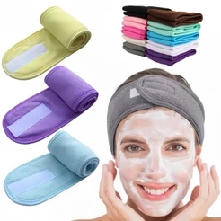 Kit3/6/12 Faixa de cabelo Atoalhada para Limpeza Facial Maquiagem Cores Sortidas