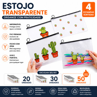 20/30/50 Nécessaire Bolsinha Transparente Prova Da Agua Viagem Necessaire Estojos Transpa…