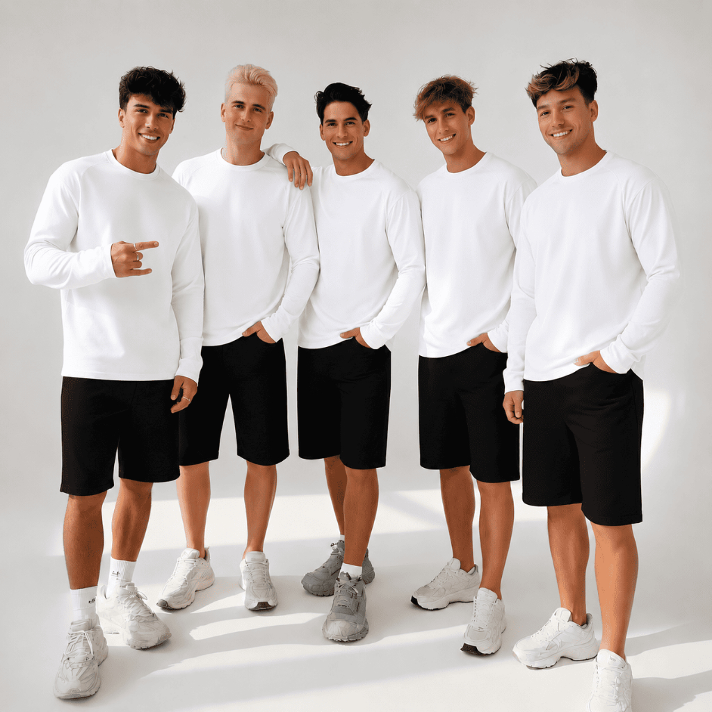 Kit 5 Camisetas Masculinas Manga Longa Dry Fit para Academia, Esportes e Lazer