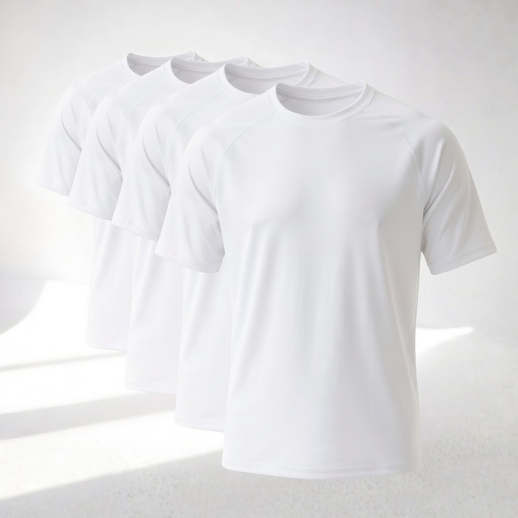 Kit 4 Camisetas Masculinas Manga Curta Dry Fit para Academia, Esportes e Lazer
