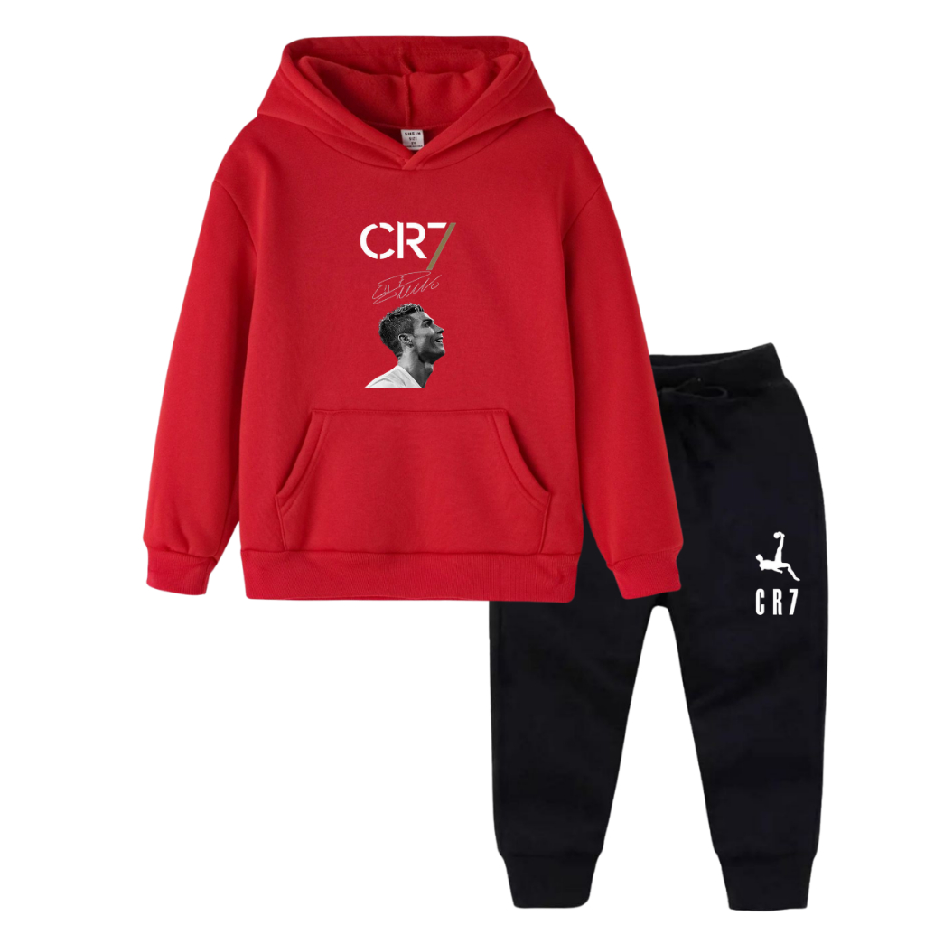 Conjunto Moletom Infantil Blusa Frio Cristiano Ronaldo Cr7 Meninos