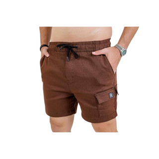 Bermuda Masculina Elegante Premium Sarja Com Lycra Short Detalhes Com Vivo Casual, Revesst Jeans.