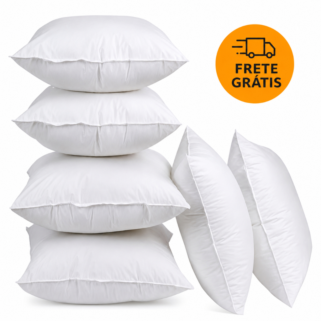 Refil Enchimento de Almofada 45x45Premium Super Macio e Fofinho- Lavável Direto da Fábrica! Envio Já