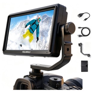 FEELWORLD Monitor de Câmera 5.5 Polegadas Brilho 500nit Entrada/Saída HDMI 4K para Gimbals Vlogs