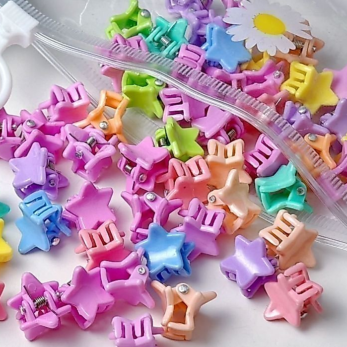 KIT 100 unidades Candy Color Mini Small Grab Clip Children's Hair Accessories-GUI ANA
