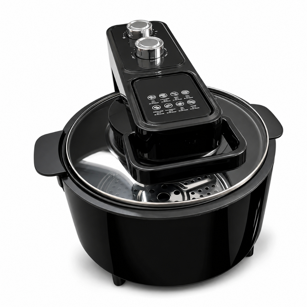 Airfryer Fritadeira Elétrica Sem Óleo Power Inox Digital 8l 110v 220v