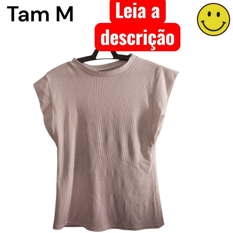 Blusa branca canelada feminino LEIA A DESCRIÇÃO brechó tiras